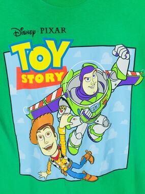 Disney Pixar Toy Story 100% Cotton Short Sleeve Shirt Green Size Medium